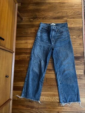 Madewell slim wide leg crop jeans